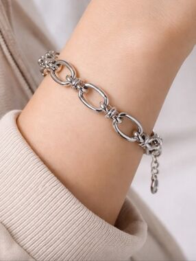 Stainless Steel Silver Chain Link Bracelet New